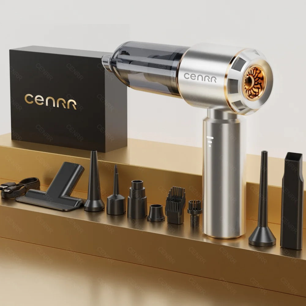 CENRR Mini Cordless Car Vacuum — Powerful Handheld Suction for Fast