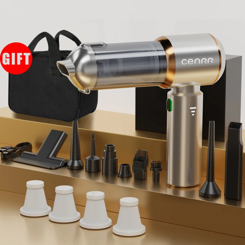 CENRR Mini Cordless Car Vacuum — Powerful Handheld Suction for Fast