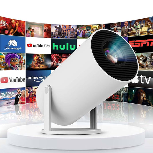HY300 Pro Mini Projector with Android 11 & Wi-Fi 6 — 290 ANSI Brightness, 720p Native (1080p/4K Decoding)