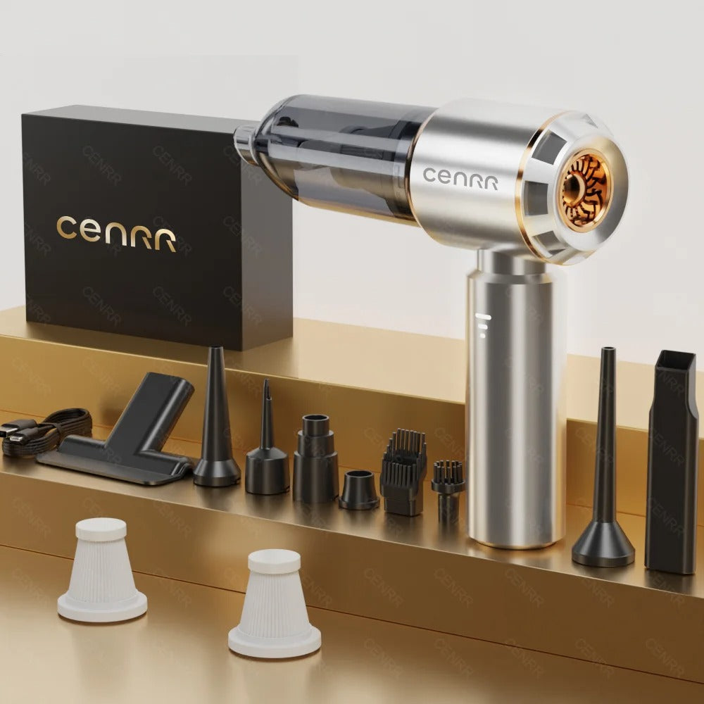 CENRR Mini Cordless Car Vacuum — Powerful Handheld Suction for Fast