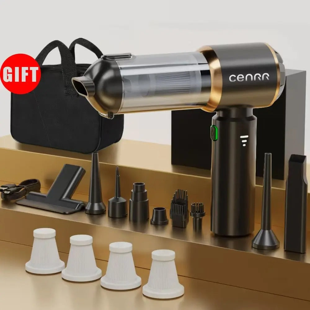 CENRR Mini Cordless Car Vacuum — Powerful Handheld Suction for Fast