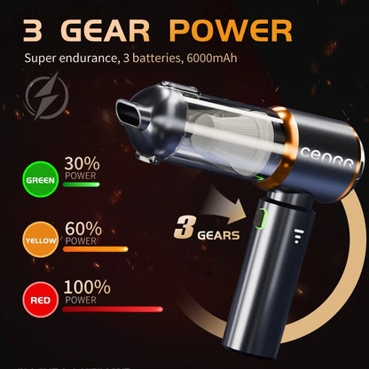 CENRR Mini Cordless Car Vacuum — Powerful Handheld Suction for Fast