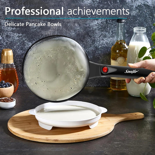 Sonifer Electric Crepe Maker 600W with Non-Stick Plate – Black