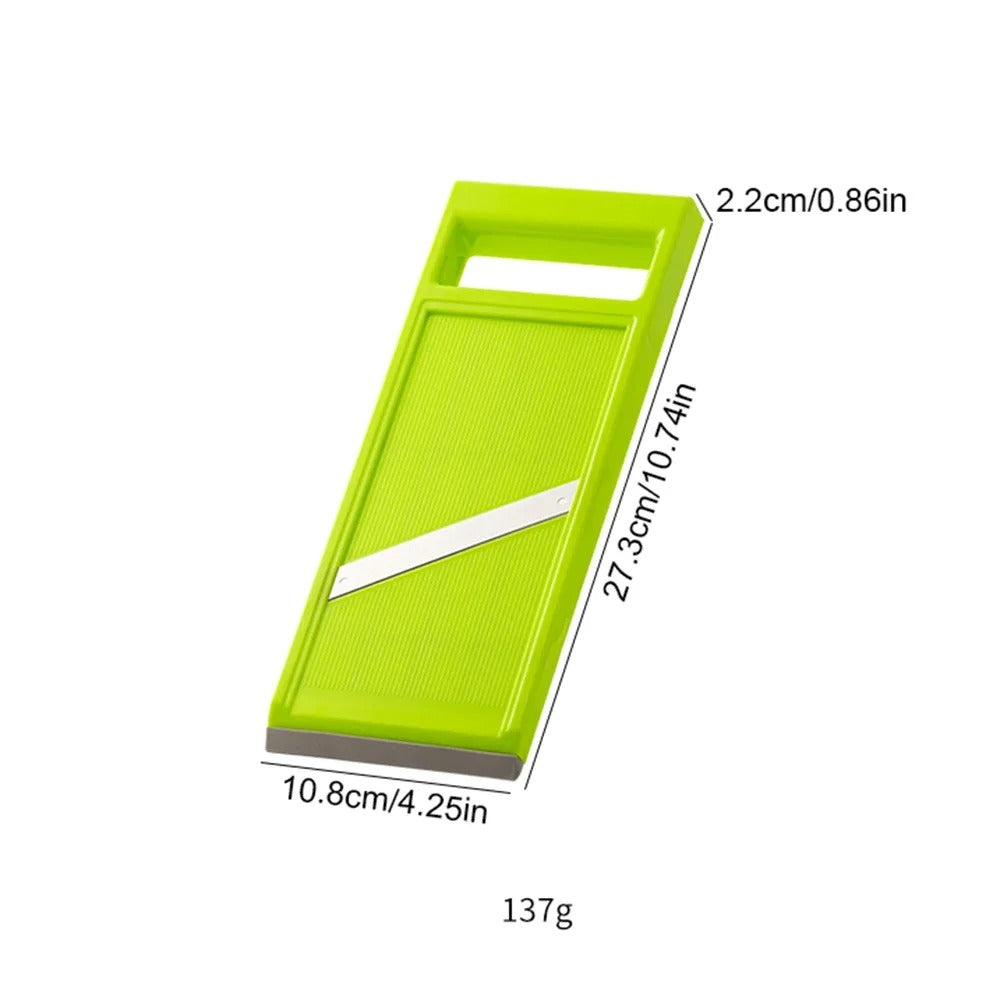 Multifunctional Vegetable Cutter & Mandoline Slicer – Stainless Steel Blade, Potato Peeler & Cheese Grater Kitchen Tool