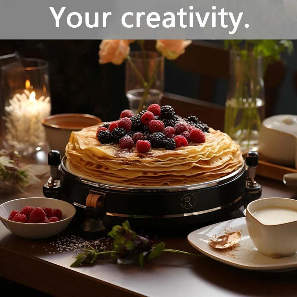 Sonifer Electric Crepe Maker 600W with Non-Stick Plate – Black