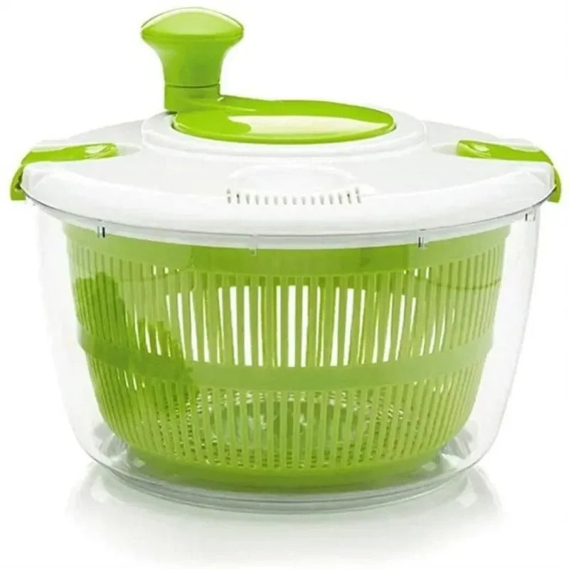 Manual Salad Spinner & Fruit Dryer – Hand-Crank Drain Basket for Washing and Drying Vegetables, Lettuce, and Fruit